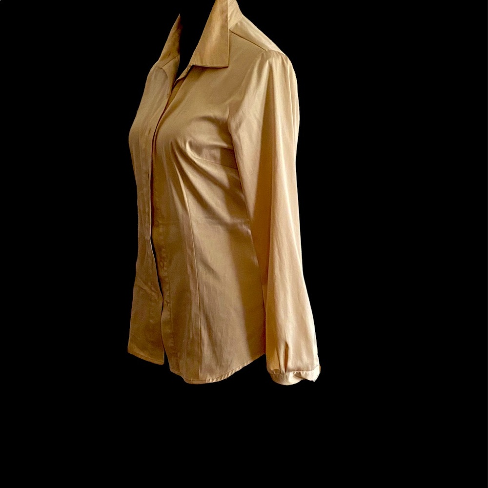 Beige ladies blouse seldom worn size small